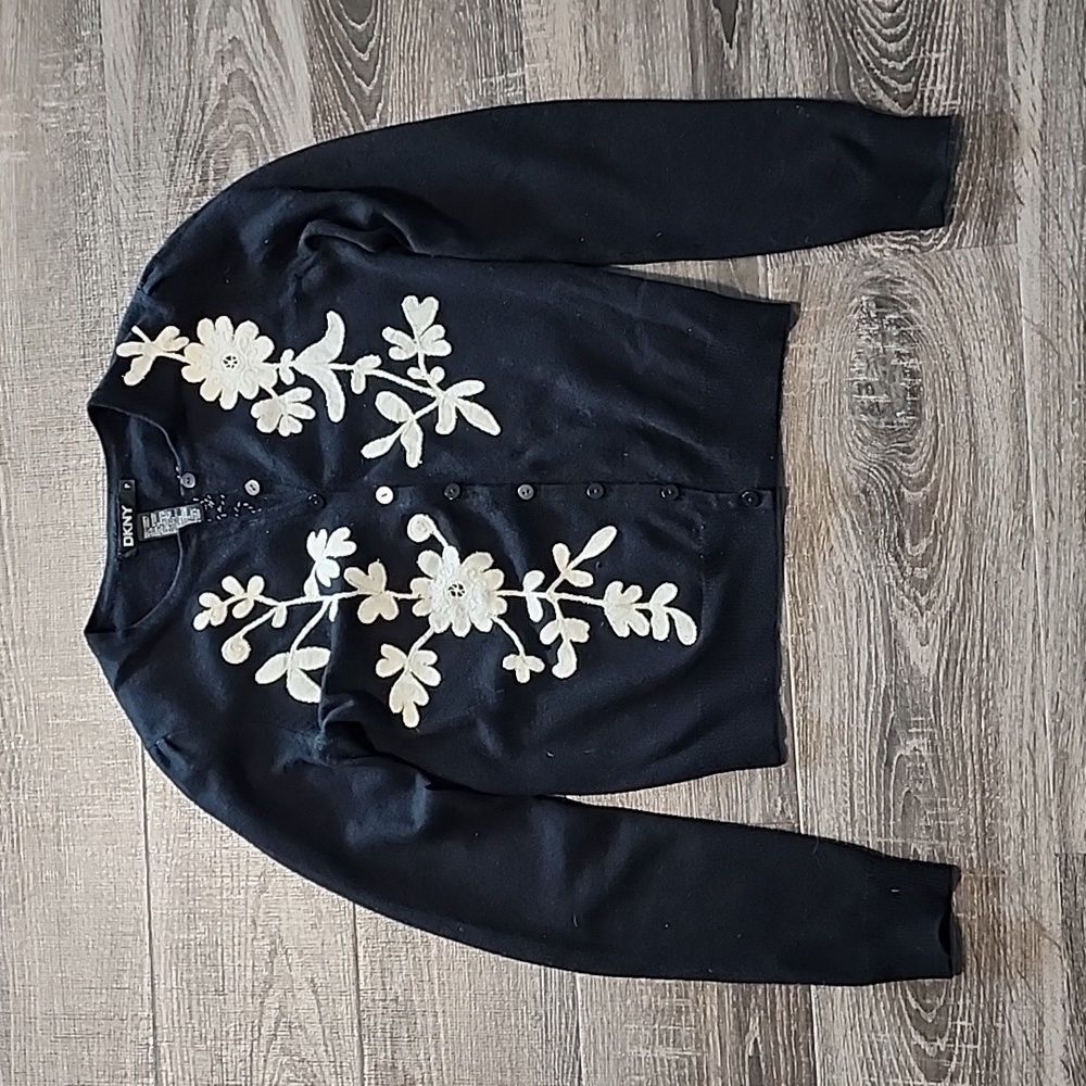 🌴 DKNY applique Cardigan 🌴